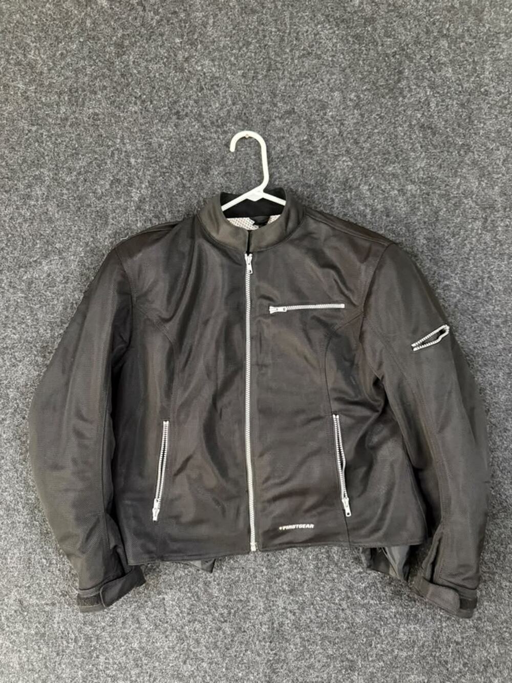 FirstGear Mesh Motorcycle Jacket Women L Black Armored Riding Gear